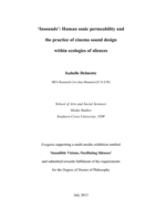 Insounds : human sonic permeability and the practice of cinema sound design within ecologies of silences