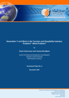 Generation Y and work in the tourism and hospitality industry: Problem? What problem?