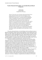 Teacher education partnerships: an Australian research-based perspective