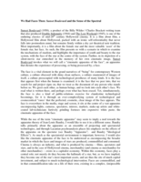 We had faces then: Sunset Boulevard and the sense of the spectral