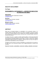 Environmental sustainability - a driver for innovation in construction SMES?
