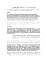 Developing capable employees: the work activity briefing