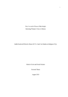 That Cavendish Woman (Film Script) : Restoring Women's Voice to History