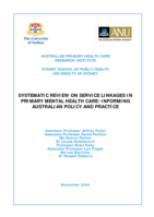 Systematic review on service linkages in primary mental health care: informing Australian policy and practice