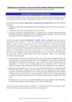Rekindling the Spirit: evaluation planning workshop report