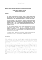 Regional industry diversity and its impact on regional unemployment