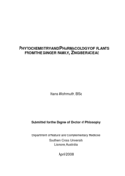 Phytochemistry and pharmacology of plants from the ginger family, Zingiberaceae