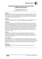 Developing engineering sense through holistic engineering education