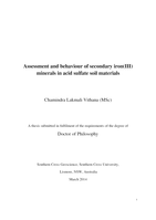 Assessment and behaviour of secondary iron(III) minerals in acid sulphate soil materials
