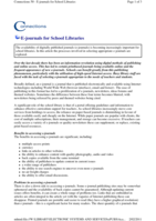 E-journals for school libraries
