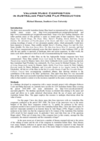 Valuing music composition in Australian feature film production