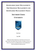 Knowledge asset management : the strategic management and knowledge management nexus