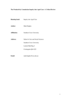 The Productivity Commission inquiry into aged care: a critical review