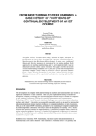 From page turning to deep learning: a case history of four years of continual development of an ICT course