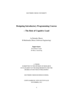 Designing Introductory Programming Courses: The Role of Cognitive Load