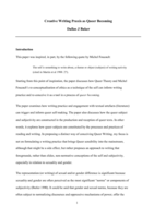 Creative writing praxis as queer becoming