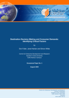Destination decision making and consumer demands: identifying critical factors
