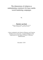 The dimensions of religion as underpinning constructs for mass media social marketing campaigns