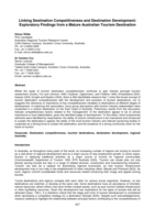 Linking destination competitiveness and destination development: findings from a mature Australian tourism destination