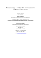 Wheels of change: a model of whole tourism systems for independent bicycle tourism