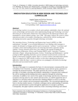 Innovation education in NSW design and technology curriculum