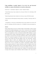 Using modelling to predict impacts of sea level rise and increased turbidity on seagrass distributions in estuarine embayments