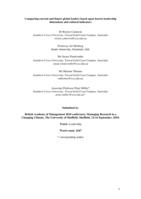 Comparing current and future global leaders based upon known leadership dimensions and cultural indicators that may be predictive of future success