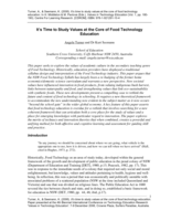 It’s time to study values at the core of food technology education