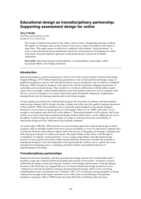 Educational design as transdisciplinary partnership: supporting assessment design for online