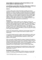 Development of a metadata application profile at the State Library of New South Wales