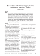 Conversations on the river: engaging students in community oral history projects