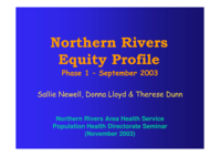 Northern Rivers Equity Profile: Phase 1 - September 2003