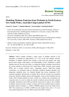 Modelling methane emission from wetlands in north-eastern NSW, Australia using Landsat ETM+