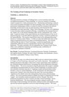 The teaching of food technology in secondary schools