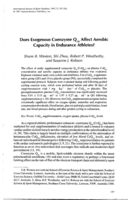 Does exogenous coenzyme Q10 affect aerobic capacity in endurance athletes?