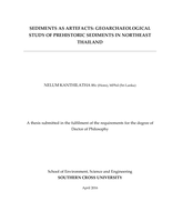 Sediments as artefacts : geoarchaeological study of prehistoric sediments in Northwest Thailand