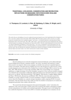 Traditional livelihoods, conservation and recreation: reflections on managing visitation in New Zealand conservation parks