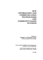 New information and communication technologies and community radio stations