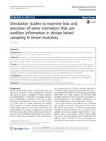 Simulation studies to examine bias and precision of some estimators that use auxiliary information in design-based sampling in forest inventory