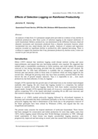 Effects of selection logging on rainforest productivity