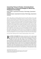 Converting theory to practice: university-school collaboration on devising strategies for mentoring pedagogical knowledge