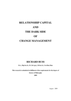 Relationship capital and the dark side of change management