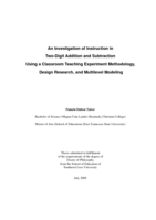 An investigation of instruction in two-digit addition and subtraction using a classroom teaching experiment methodology, design research, and multilevel modeling