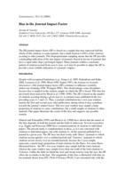 Bias in the journal impact factor