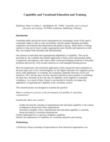 Capability and vocational education and training
