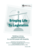 Bringing life to legislation: building a strong legislative framework for and with people with disability