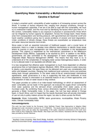 Quantifying water vulnerability: a multi-dimensional approach