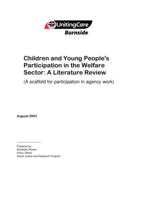 Children and young people's participation in the welfare sector: a literature review: a scaffold for participation in agency work