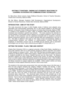 Getting IT together: defining our students' reactions to learning via interactive communication technologies