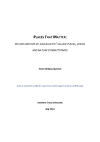 Places that matter : an exploration of adolescents' valued places, spaces and nature connections